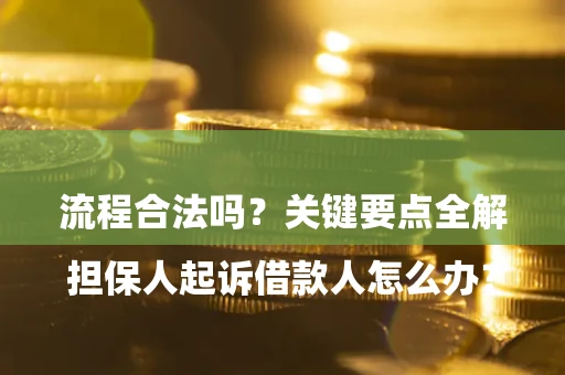 北京

担保人起诉借款人怎么办？流程合法吗？关键要点全解析
